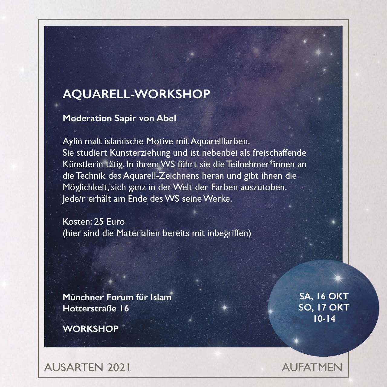 ausARTen Festival 2021: Aquarell-Workshop