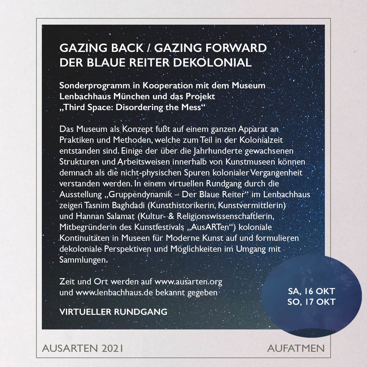 ausARTen 2021: Gazing Back / Gazing Forward